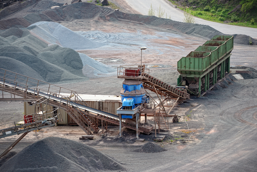 Aggregate mining operation